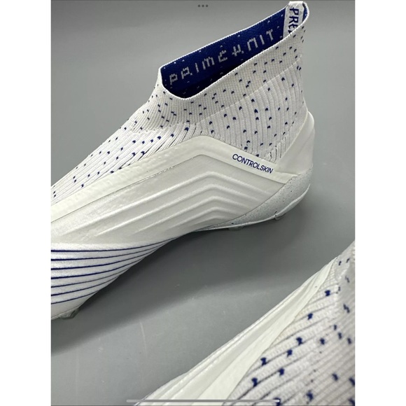 ADIDAS CLEATS PREDATOR 19+ FG/AG BOOST VIRTUSO - FOOTWEAR WHITE/BOLD BLUE 7.5 main image 4